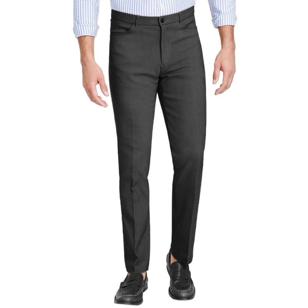 Tommy Hilfiger Mens Modern Fit Four-Pocket Twill Pants 33W x 30L Charcoal - NWT